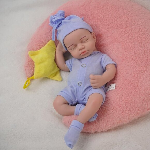 12 Inch Realistic Full Body Silicone Reborn Lifelike Ivory Baby doll Girl - Picture 8 of 8